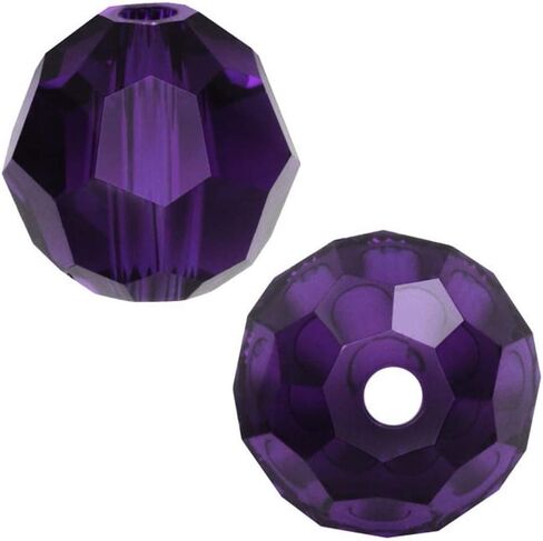 50pcs Adabele Austrian 6mm Faceted Loose Round Crystal Beads Purple Velvet Compatible with 5000 Swarovski Crystals Preciosa SS2R-627 in Saudi Arabia