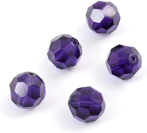 50pcs Adabele Austrian 6mm Faceted Loose Round Crystal Beads Purple Velvet Compatible with 5000 Swarovski Crystals Preciosa SS2R-627 in Saudi Arabia