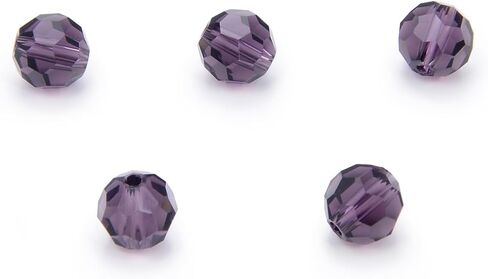 50pcs Adabele Austrian 6mm Faceted Loose Round Crystal Beads Purple Velvet Compatible with 5000 Swarovski Crystals Preciosa SS2R-627 in Saudi Arabia
