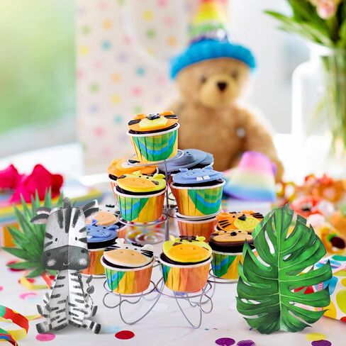 WETTARN 9 PCS Baby Jungle Animals Decoration Safari Baby Shower Centerpieces 3D Jungle Themp Centerpces للأطفال in Kuwait