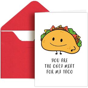 Cute Birthday Card for Her Him - Funny Penguin Valentines Day Card for Wife Husband Girlfriend Boyfriend, I Love You Card with Envelope, Anniversary Card for Women, Valentines Gifts for Him