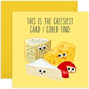 CENTRAL 23 - Funny Valentines Cards For Him & Her - This Is The Cheesiest Card I Could Find - Anniversary Or Birthday Card For Husband Wife Sister Brother Best Friend Mom Dad Boyfriend - Recyclable