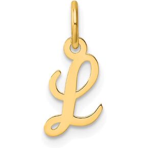 Jewels By Lux 14K Yellow Gold Small Script Letter Initial Charm
