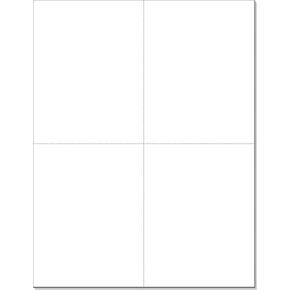 NextDayLabels - 8-1/2 x 11 Laser and Inkjet Printer Postcards 4 up Per Page, (4-1/4" x 5-1/2" After Perf) EXTRA HEAVY 250 Sheets / 1000 Cards
