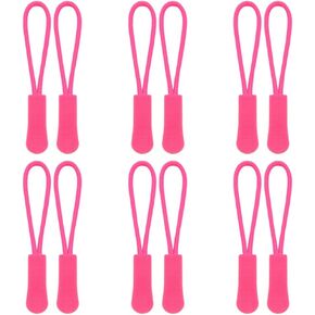 CEEYSEE 50 Pieces Zipper Pulls Replacement 66mm Zipper Tab Tags Zips Pull Helper Cord Extension Fixer for Luggage, Bag, Jackets (LLS/Black)