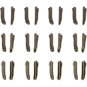 uxcell Double Open Zipper Repair Latch Kits, 3#5#8 Insert Pins for Jacket Coat Two-Way Separating Zippers (Bronze, 12 Pairs)