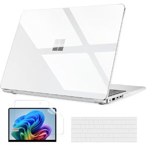 B BELK Case for Microsoft Surface Laptop 13.8 inch Touchscreen 2024 (7th Edition) Model: 2036, Plastic Hard Shell Case + Keyboard Cover + Screen Protector for 13.8'' Microsoft Surface, Crystal Clear