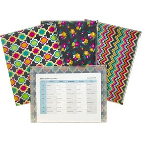 C-Line Zip 'n Go Go Envelope Poly القابلة لإعادة الاستخدام ، تصميم أساسيات Bold ، حزمة 3 (55610)