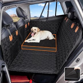 Dog Bed for Back Seat Extender for Truck,Truck Dog Seat Cover Back Seat Waterproof Large Dog Bed,Washable Truck Dog Bed for Dog Hammock,Orthopedic Dog Bed (Black, for Full Size Truck)