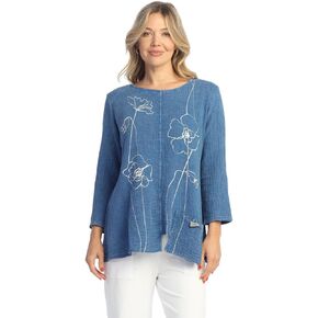 Jess & Jane Mineral Washed Gauze Tunic w/Pocket - M108 in Saudi Arabia