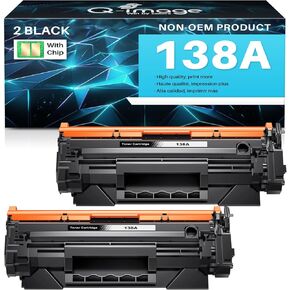 138A W1380A with Chip Compatible Black Toner Cartridges Cartridge Replacement for HP 138 A 138X W 1380A W1380X Use with Pro 3001dw 3001fdw MFP 3101fdw Series Printer High Yield(2-Pack)