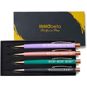 InnoBeta Mom Gifts, Ballpoint Pen Set of 4, Gift Ideas for Mother from Daughter, Son on Birthday, Christmas, Mother's Day - Blessed to have a mom like you