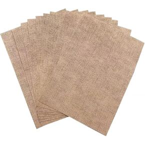 Textured Burlap Decorative Paper DIY Junk Journal Supplies A5 Sheet Special Paper for Scrapbooking Media Collage Card Embellishments 25 sheets