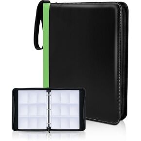 CLOVERCAT 9 Pocket Waterproof Trading Card Binder, Trading Album Display Holder, Expandable, 720 Double Sided Pocket Album, Compatible with Gaming Cards, Yugioh, MTG and Other TCG