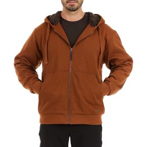 Smith's Workwear Men's Sherpa Lined Fleece Zip Jacket, Graphite Grey, XL