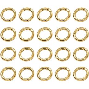 Gshllo 20 pcs Spring o Ring Clips Round Carabiner Keyrings Presh Pass Snap Clips Metal Key Ring Clips Small Keychain Buckles for Jewelry Making