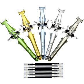 Lopenle10 Pieces Novelty Helicopter Pen Cool Airplane Shape Pen Plane Gel Pens With 24 Pieces Refills Aviator Inspiring Pen for School Office Party Birth Day Stationery