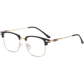 Blue Light Blocking Glasses for Women/Men Anti-Fatigue Computer Monitor Gaming Glasses Prevent Headaches Glasses, Browline Silver/Black