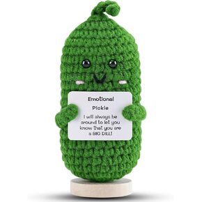 Hoedia Cucumber Crochet Dolls Friend Birthday Gifts for Women Men Coworkers Student
