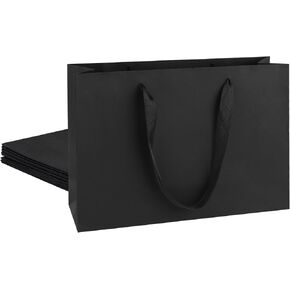 Stobocter 6 PCS أكياس هدايا ورقية أنيقة مع مقابض 12.6'x4''x9.1 '' شكرا لك حقائب الهدايا مع الأكياس الهدايا القوس الشريط لحفل الزفاف العروس