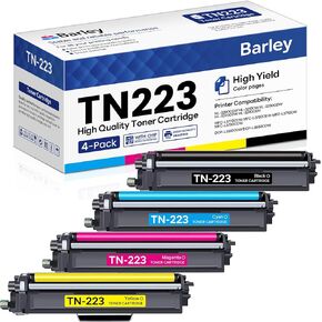 TN-227BK/C/M/Y TN227 High Yield Toner Cartridge 4 Pack Compatible TN227BK TN227C TN227M TN227Y Replacement for Brother TN227 TN-227 MFC-L3710CW MFC-L3770CDW MFC-L3750CDW Printer.