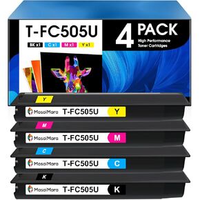 MasaiMara Compatible Toner Cartridges Replacement for Toshiba T-FC505U T-FC505U-K T-FC505U-C T-FC505U-M T-FC505U-Y for Toshiba e-Studio 2505AC 3005AC 3505AC 4505AC 5005AC Printer(CMYK, 4-Pack)