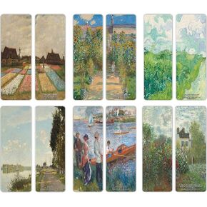 Creanoso Classical Wall Art Series 5 Bookmarks (12-Pack) – Famous Art Piece Essential Bookmarker Collections - Great Stocking Stuffers Gift Collection for Men, Women, Teens, Artists, Painters