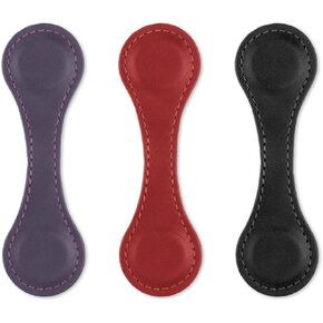 3 Pcs Leather Magnet Bookmark Retro Book Marker Clip Vintage Book Page Markup Holder Handmade Reading Accessories Gift for Christmas Women Men Bookworm Book Lovers Reader Writer