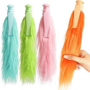 4 Pack Pom Pom Pens Huge Puffy Pens Colorful Cute Pens Novelty Pens for Girls Office School and Party Supplies,Pink, Green,Blue, Orange