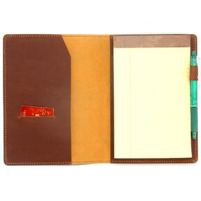 Leather Cover Compatible With Tops The Legal Pad Writing Steno Pads 5" x 8", Legal Rule 5 x 8, Notebooks Distressed Genuine A5 Leather Cover with Pen Loop Dark Brown in Kuwait