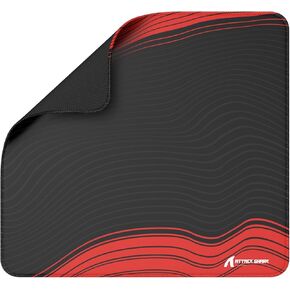 ATTACK SHARK CM03 Pro Gaming Mouse Pad for Esports Speed Waterproof Surface Stitched Edges and Anti-Slip Rubber Base Large Holographic Film 17.72" x 15.75" x 0.16" Gradual Gray