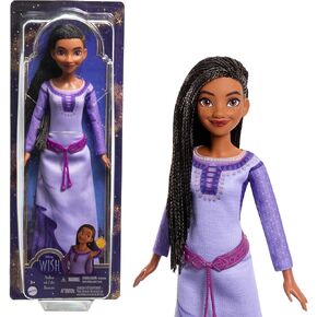 Mattel Disney Wish Toys ، Asha of Rosas Posable Fashion Doll ذات الشعر الطبيعي ، والملابس القابلة للإزالة ، والأحذية والإكسسوارات