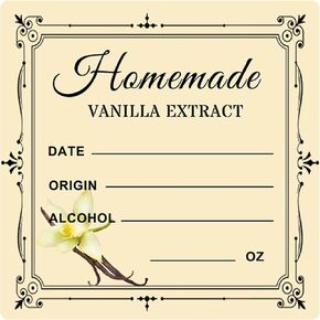 500 Pcs Homemade Vanilla Extract Labels 2 Inch Christmas Gift Present Stickers - Holiday Gift Labels for Handcrafted Vanilla Bottles Jar Kitchen Pantry