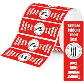 Tamper Evident Food Sealed for Freshness and Safety Stickers 1x 3 Inch Safe Secure Tamper Proof Food Delivery Labels Tamper Resistant Sealed for Containers Jars Mailing Packaging (Green)