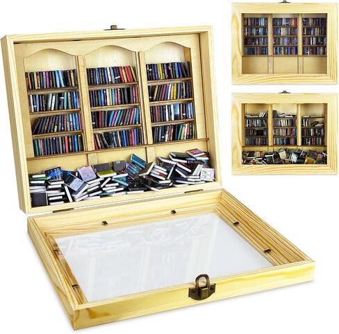 القلق كتب الكتب 300PCS كتب مصغرة مصغرة الكتب زخرفة مصغرة ديكور الكتب ديكور رفك مكتبة الكتب المصغرة لمحبي الكتب ديكور مكتب غرفة المنزل (اللون الطبيعي) in Kuwait