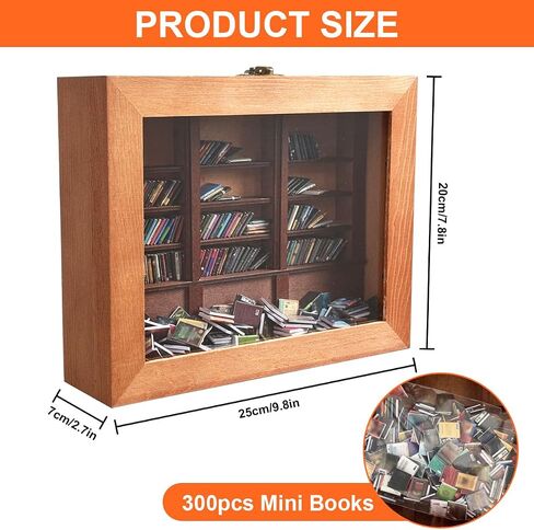 القلق كتب الكتب 300PCS كتب مصغرة مصغرة الكتب زخرفة مصغرة ديكور الكتب ديكور رفك مكتبة الكتب المصغرة لمحبي الكتب ديكور مكتب غرفة المنزل (اللون الطبيعي) in Saudi Arabia
