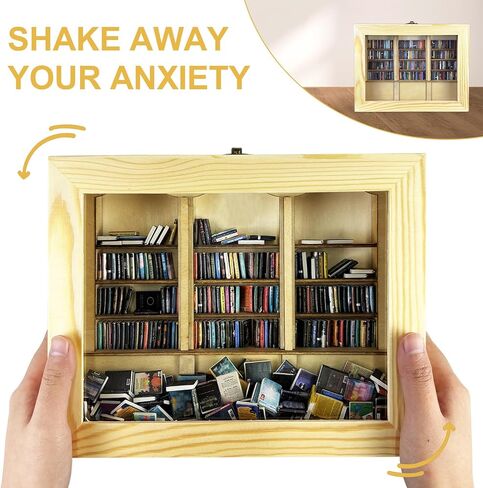 القلق كتب الكتب 300PCS كتب مصغرة مصغرة الكتب زخرفة مصغرة ديكور الكتب ديكور رفك مكتبة الكتب المصغرة لمحبي الكتب ديكور مكتب غرفة المنزل (اللون الطبيعي) in Kuwait