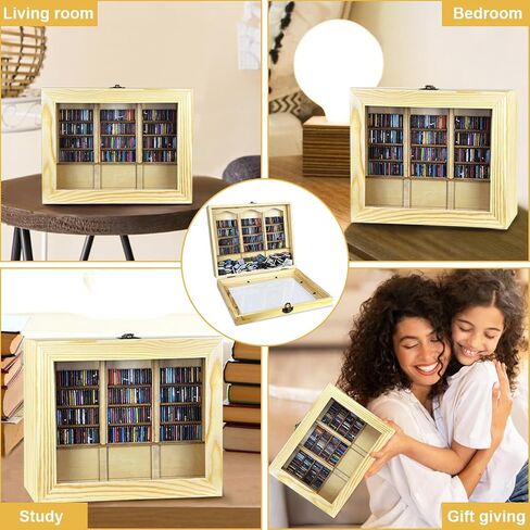 القلق كتب الكتب 300PCS كتب مصغرة مصغرة الكتب زخرفة مصغرة ديكور الكتب ديكور رفك مكتبة الكتب المصغرة لمحبي الكتب ديكور مكتب غرفة المنزل (اللون الطبيعي) in Kuwait