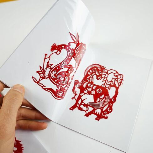 KYMY Chinese New Year Paper-Cuts, 20 Pages Spring Festival Wall Paper Art Crafts, 2025 Zodiac Animals Red Window Clings Decals Stickers for Asian Vietnamese Japan Lunar New Year Home Decorations 春节剪纸 in Saudi Arabia