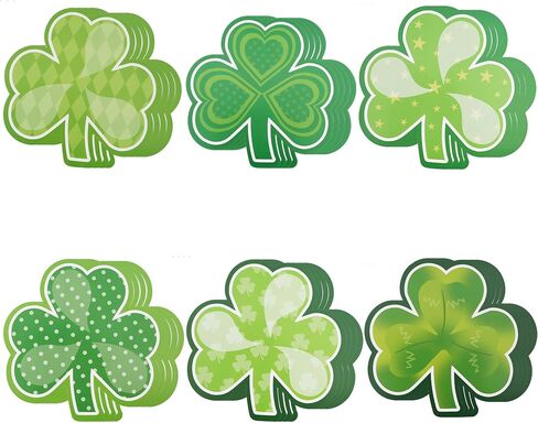 Vuzvuv 60 Pcs Green Clover Paper Cutouts for St. Patrick's Day Party Decoration for School Bulletin Board Craft Wall Decor for Home Decor in Kuwait