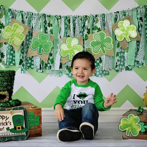 Vuzvuv 60 Pcs Green Clover Paper Cutouts for St. Patrick's Day Party Decoration for School Bulletin Board Craft Wall Decor for Home Decor in Kuwait