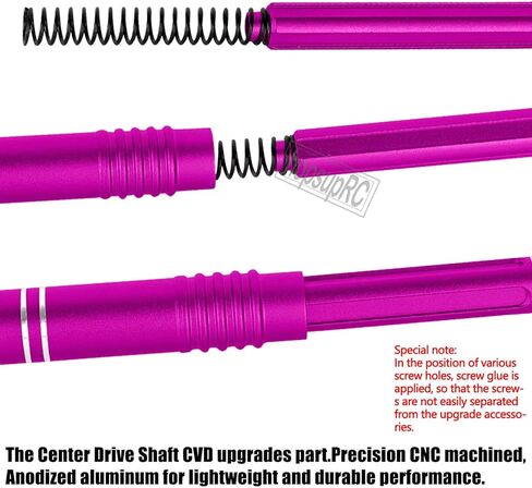 RC Upgrades Part for 1/10 Big Rock 3s Blx.Senton/Granite 3S BLX(Mega 550),1/8 Typhon 3S BLX&Mega 550.Aluminium Center Slider Driveshafts Center Drive Shaft CVD,Titanium in Kuwait