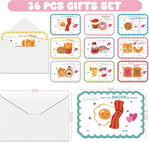 Cute Valentines Cards for Kids Classroom - 36 Pack Animals Axolotl Unicorn Valentines Day Cards for Kids School with Envelopes in Saudi Arabia