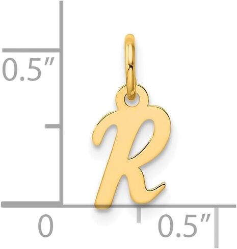 Jewels By Lux 14K Yellow Gold Small Script Letter Initial Charm in Kuwait