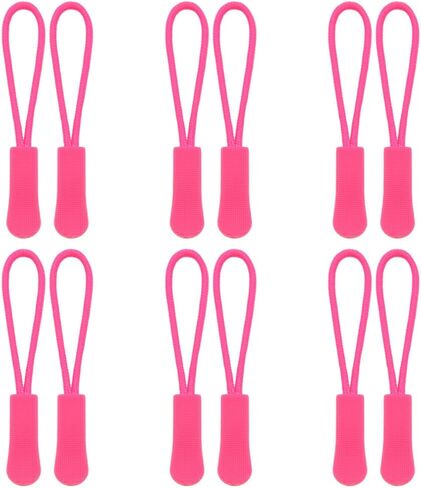 Ceeysee 50 قطع السوستة يسحب استبدال 66 مم zipper tab علامات zips سحب مساعد سلك المساعد مثبت للأمتعة ، حقيبة ، السترات (LLS/وردي داكن) in Kuwait