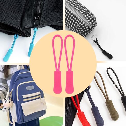 Ceeysee 50 قطع السوستة يسحب استبدال 66 مم zipper tab علامات zips سحب مساعد سلك المساعد مثبت للأمتعة ، حقيبة ، السترات (LLS/وردي داكن) in Kuwait
