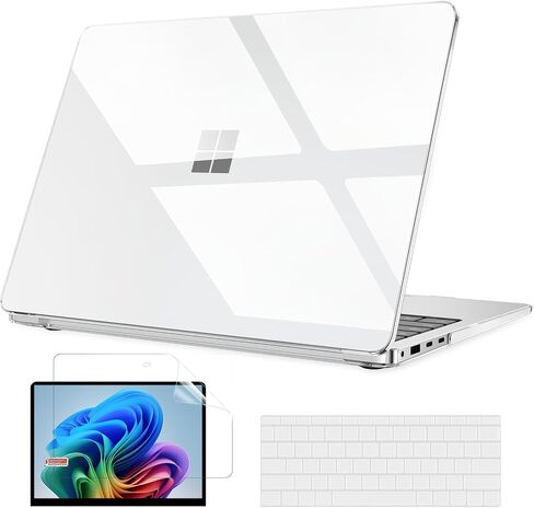 B BELK Case for Microsoft Surface Laptop 13.8 inch Touchscreen 2024 (7th Edition) Model: 2036, Plastic Hard Shell Case + Keyboard Cover + Screen Protector for 13.8'' Microsoft Surface, Crystal Clear in Saudi Arabia