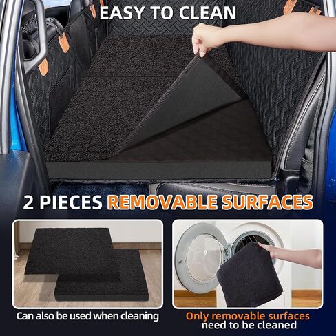 Dog Bed for Back Seat Extender for Truck,Truck Dog Seat Cover Back Seat Waterproof Large Dog Bed,Washable Truck Dog Bed for Dog Hammock,Orthopedic Dog Bed (Black, for Full Size Truck) in Kuwait