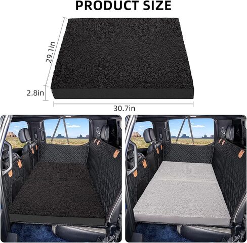 Dog Bed for Back Seat Extender for Truck,Truck Dog Seat Cover Back Seat Waterproof Large Dog Bed,Washable Truck Dog Bed for Dog Hammock,Orthopedic Dog Bed (Black, for Full Size Truck) in Kuwait