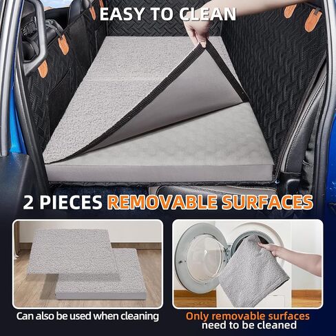 Dog Bed for Back Seat Extender for Truck,Truck Dog Seat Cover Back Seat Waterproof Large Dog Bed,Washable Truck Dog Bed for Dog Hammock,Orthopedic Dog Bed (Black, for Full Size Truck) in Kuwait